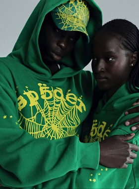Sp5der Star OG Web V2 Hoodie Slime Green
