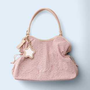 韩国bad blue小众设计豹纹波点手提包女单肩包大容量托特包日韩风