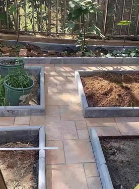 青石板路沿石花园围边石室内庭院纯色路肩条菜园侧边石围树路牙石