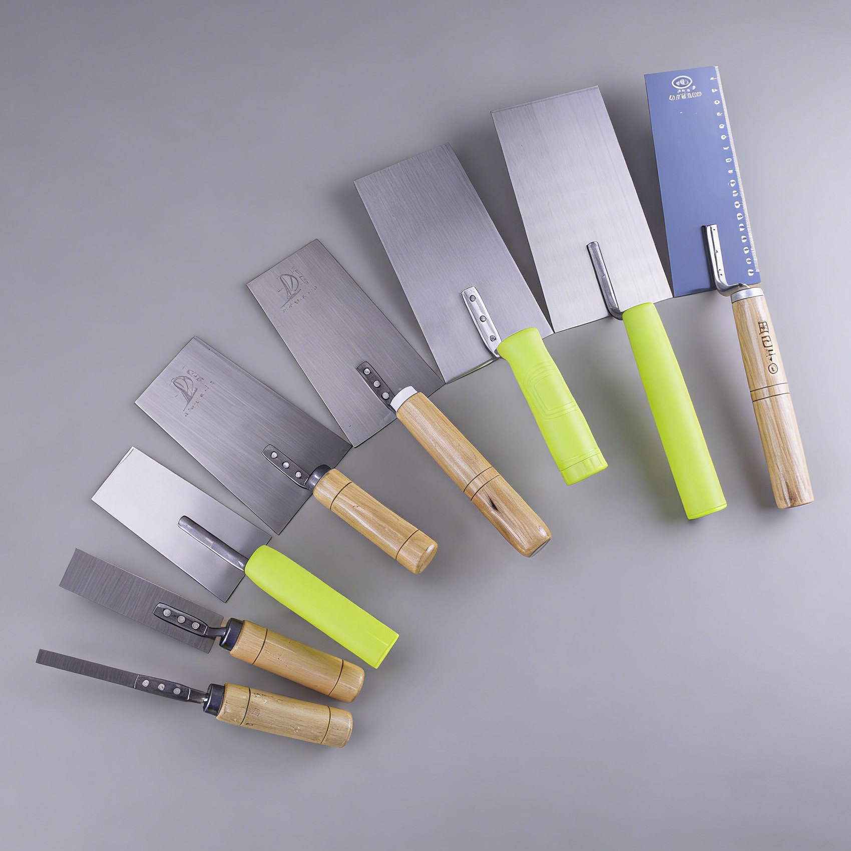 小铁板 小泥板小泥刮灰匙木柄抹泥板梯形抹泥刀小铲刀