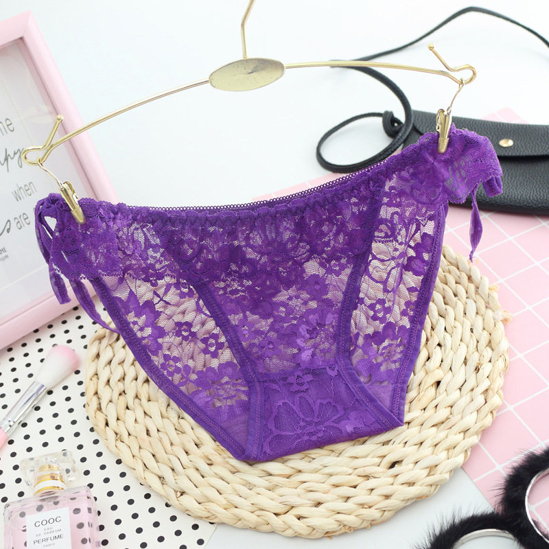 2026新款火辣性感内裤蕾丝透视诱惑系带低腰可爱女绑带大码孕妇薄