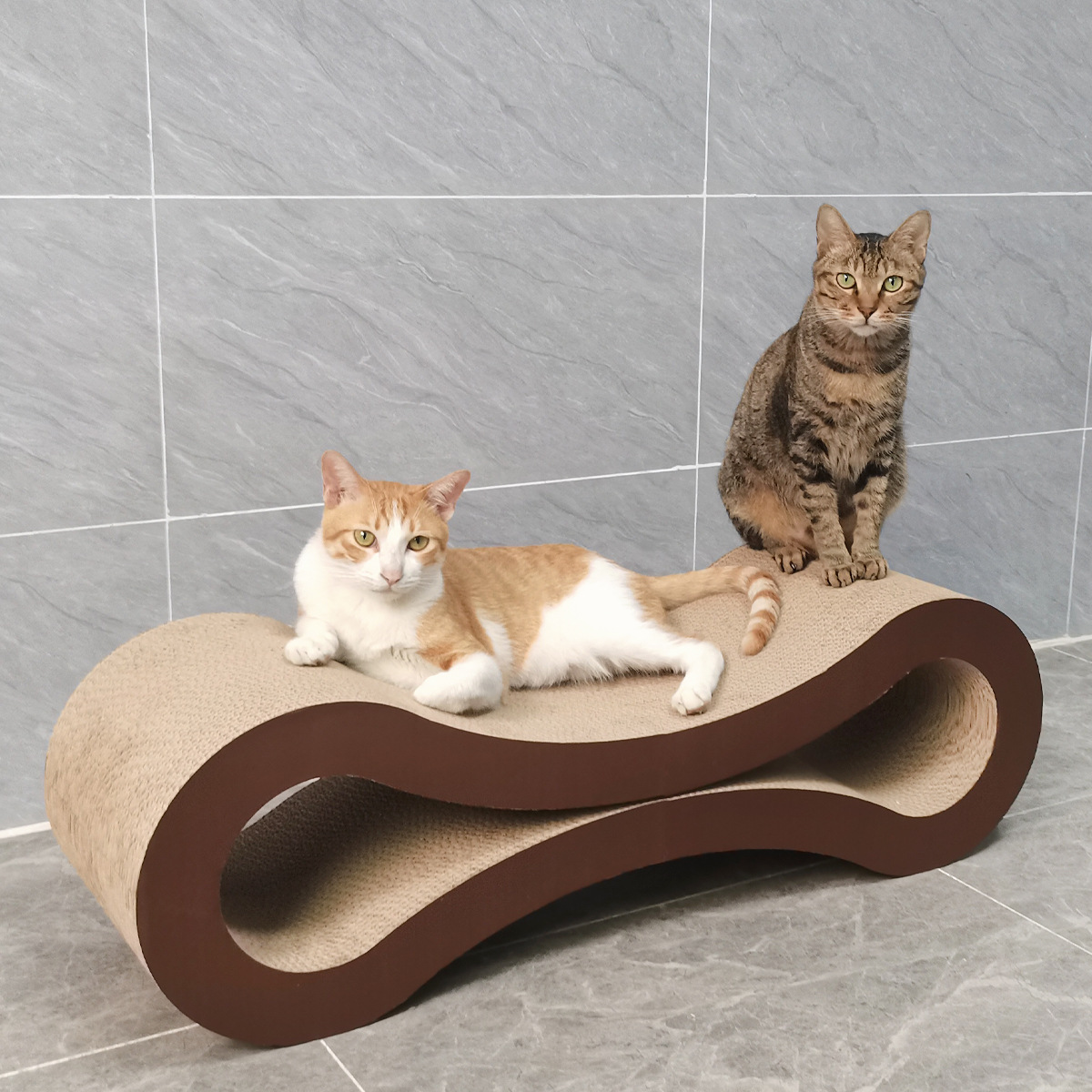 icle猫抓板超大8字磨爪器多猫可用耐磨不掉屑耐抓瓦楞纸猫爪板