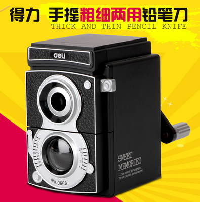 包邮得力0668卷笔刀光影削笔卷笔器