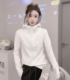 纯色拼接半拉链连帽t恤女时尚 欧洲站2025春季 新款 洋气百搭上衣潮