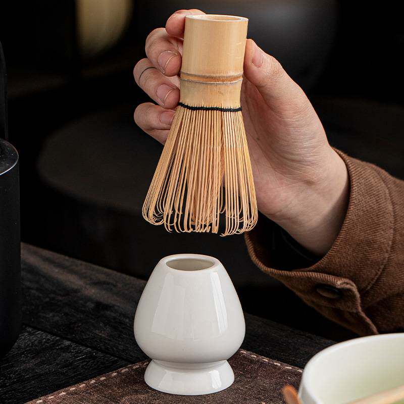 日式奶油抹茶套装茶筅茶具手工茶道用具竹制百本立点茶打抹器具