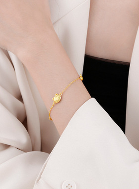 日系轻奢风猫结手链女简约百搭气质感清新可爱手链手饰