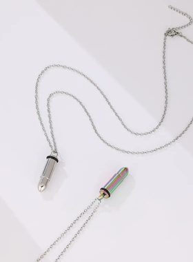 欧美时尚弹头吊坠嘻哈钛钢项链挂饰男士潮流饰品项坠