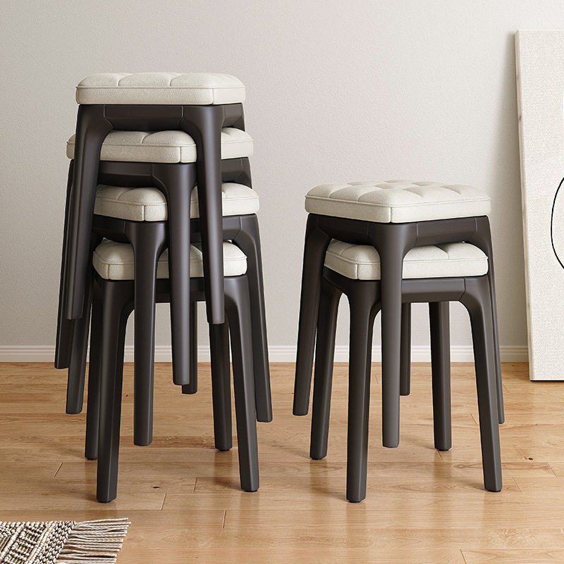 餐椅家用塑料凳子加厚椅子软包高板凳可叠放简约餐凳客厅,住宅家具,餐椅,淘宝优惠券,粉丝福利购,淘宝优惠卷