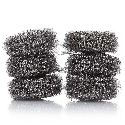 宜洁 不锈钢清洁球钢丝球厨房用品洗碗刷锅清洁用品不掉丝 6只装