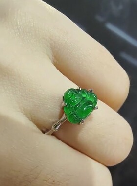 同款竹节笑佛戒指女in小众设计高级感轻奢百搭佛公食指环