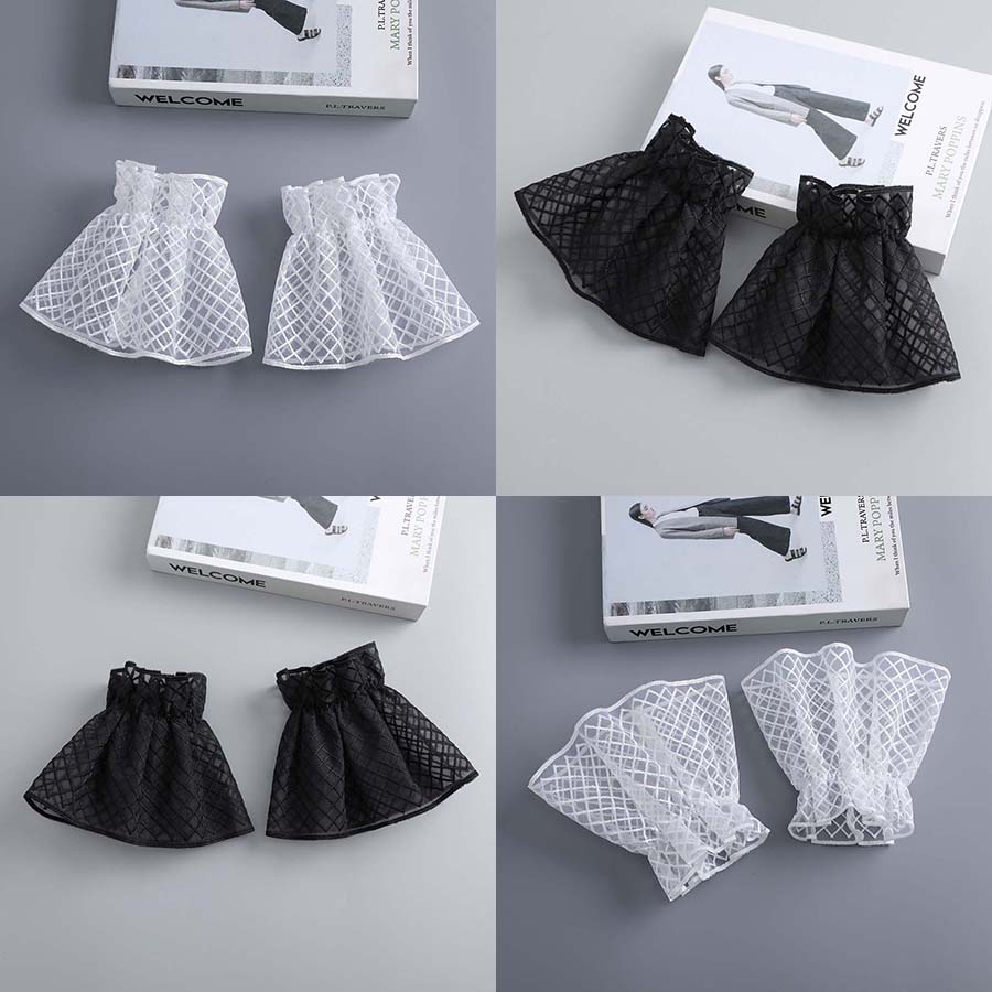 女网纱松紧口半手指假袖子袖口