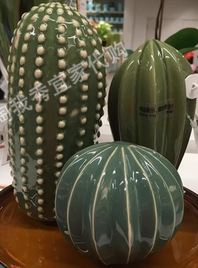 梵思吉装饰品3件套仙人掌摆件