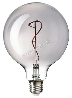 宜家国内代购莫那特LED灯泡 E27 140流明球形灰色透明玻璃125毫米