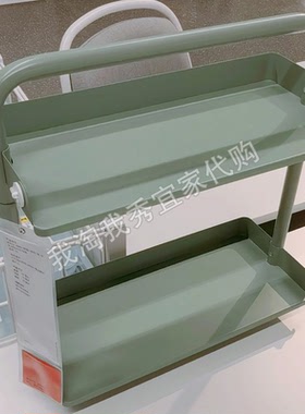 浅灰绿书桌收纳整理架