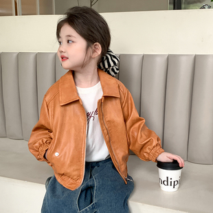 春装 小童超好看儿童装 女宝宝洋气炸街皮衣 2026新款 女童外套春秋季