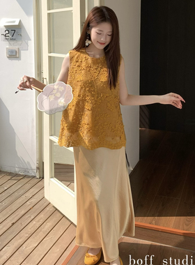 boff-春上新国风气质重工亮片刺绣花朵工艺背心97107