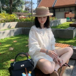 ONION-智衬衣定制镂空设计气质不失法式优雅的衬衫小衫V266028-1