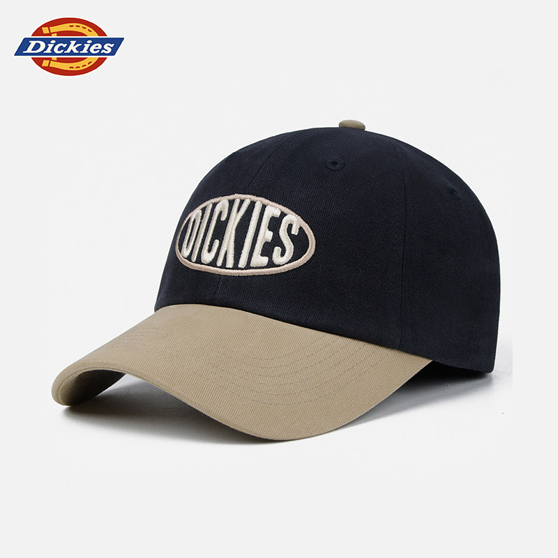Dickies撞色棒球帽男女字母刺绣软顶休闲显脸小鸭舌防晒遮阳帽子