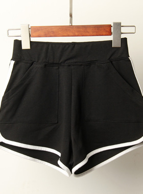 中大学生春夏外穿三分裤健身真理裤居家跑步休闲瑜伽女短裤含棉