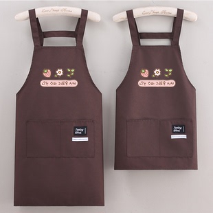 帆布围裙厨房家用小个子工作服洋气做饭餐饮上班专用2025新款 定制