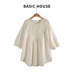 阔腿短裤 Basic 百家好拼接褶皱宽松衬衣春夏韩版 House 套装