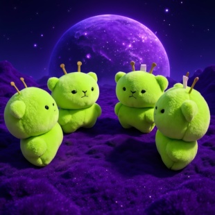 新款外星猫咪入侵地球毛绒玩偶超软萌可爱女生配饰礼物包包挂件