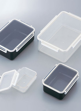 防静电箱带盖黑色透明ABS零件盒收纳盒塑料盒周转箱日本进口ASONE