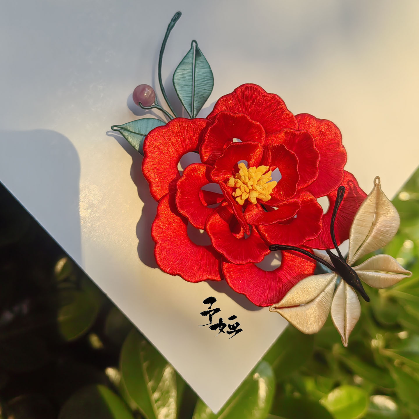 予婳缠花结婚汉服造型头饰发簪图片