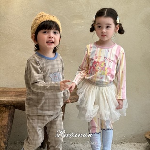 儿童内衣纯棉套装A类无骨莱卡秋衣秋裤家居服打底衣套装秋冬睡衣