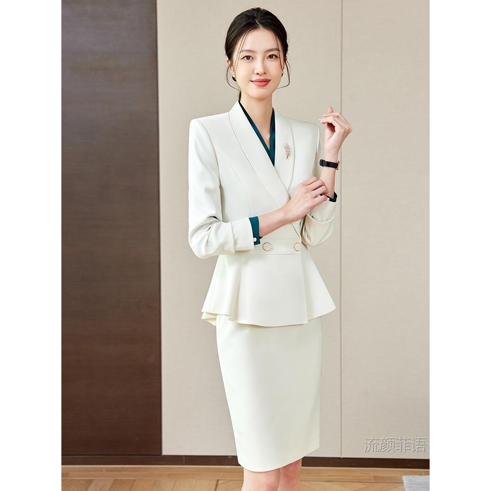德国进口高级感职业西装套装女小香风名媛气质医美咨询师珠宝店工