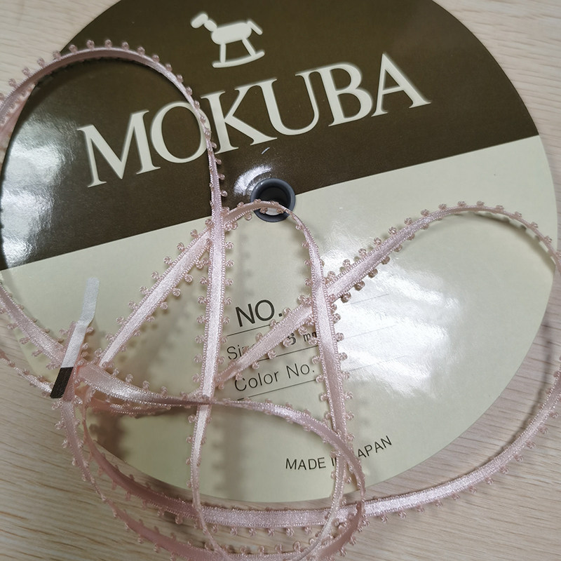 日本木马MOKUBA尼龙双耳环缎丝带发饰蝴蝶结服装服饰配件辅料缎带