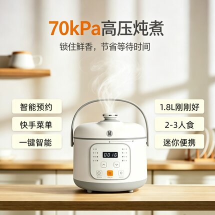 电压力锅迷你1-3人家用压力煲小型电高压饭锅全自动小容量电压锅