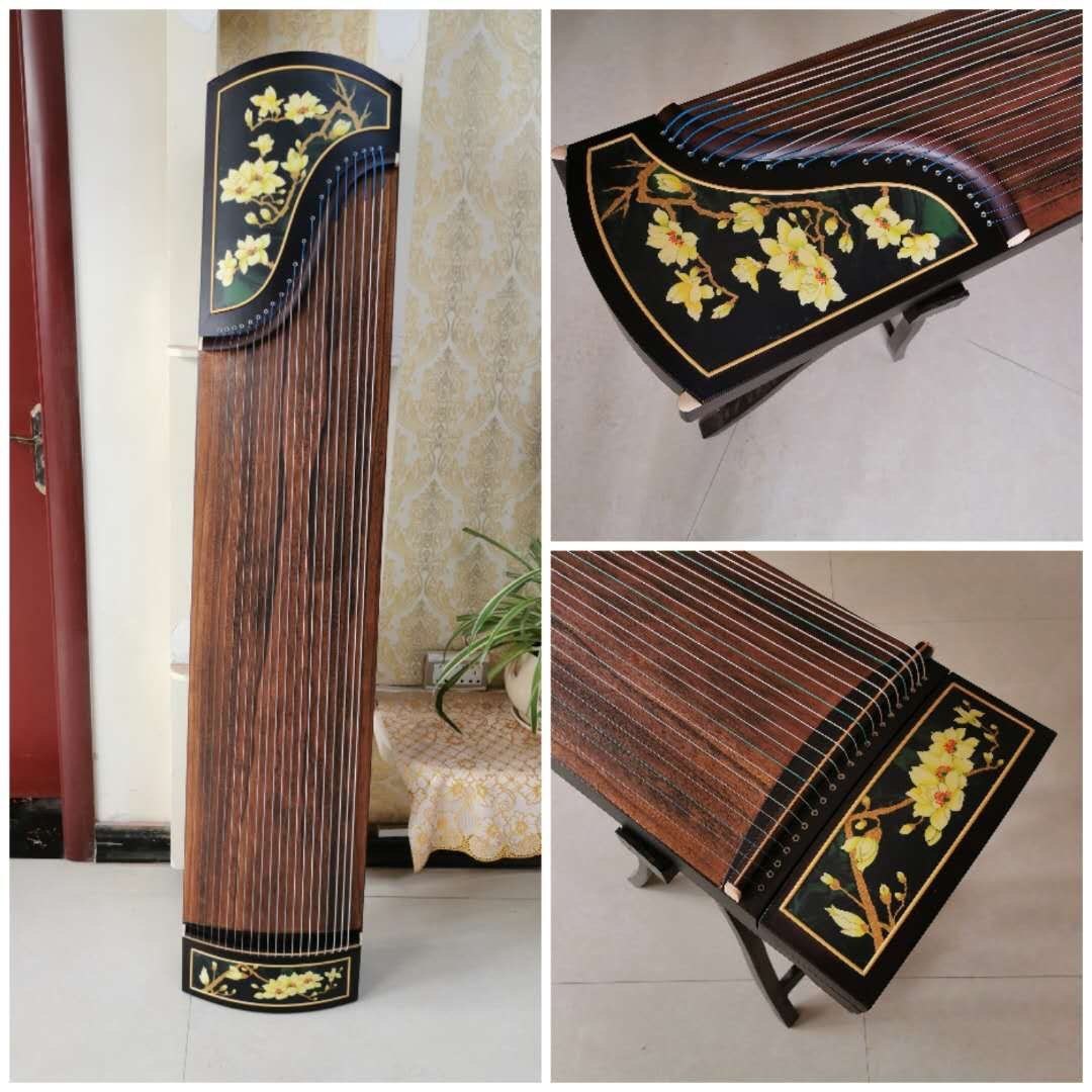 高档实木漆画古筝专业10级大师制作金石品质欢迎选购