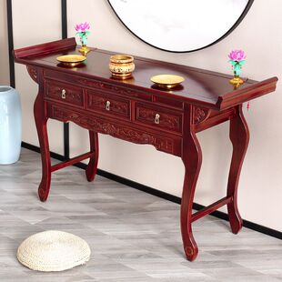 供桌佛台家用经济型供祠堂佛院实木佛农村供佛桌财神爷供奉桌神仙