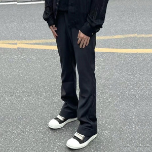 NTBF马吉拉VUJADE风格裤子黑色微喇裤西裤高街休闲长裤 vibe裤子