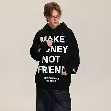 NTBF美式街头字母连帽卫衣男女2026春秋情侣装潮牌高级感百搭上衣