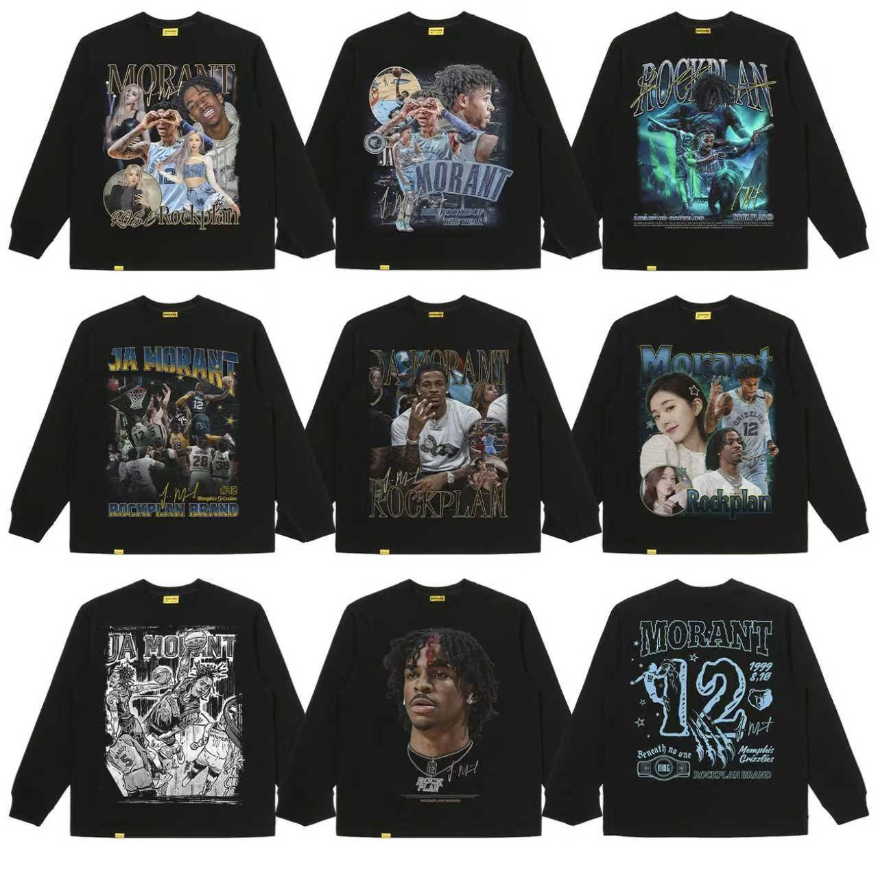 25秋季新款摇滚计划美式球星明星长袖T恤透气重磅纯棉卫衣打底衫