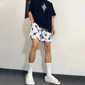 NTBF新款美式休闲男女健身男肌肉运动五分裤潮沙滩裤网眼透气短裤