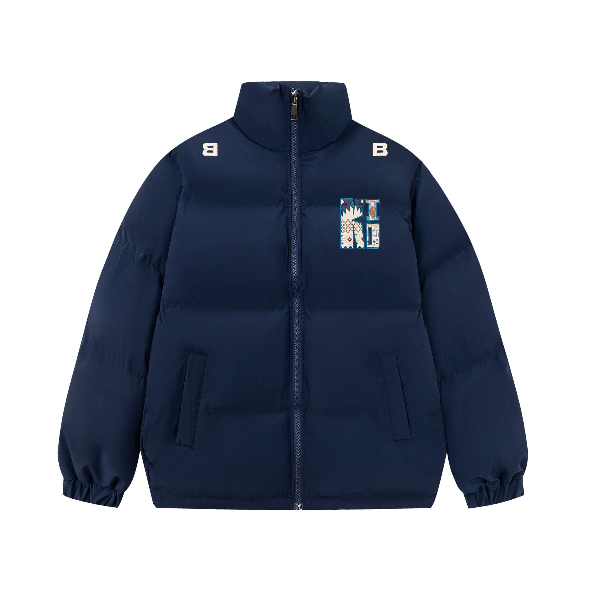 NTBF街头美式字母刺绣棉服男女国潮宽松情侣保暖棉袄宽松刺绣外套