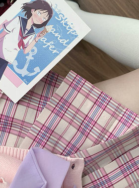 JK制服学院风半身裙格裙
