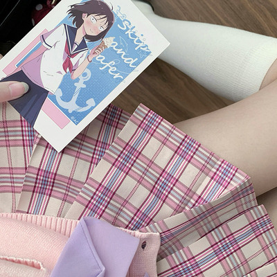 JK制服学院风半身裙格裙