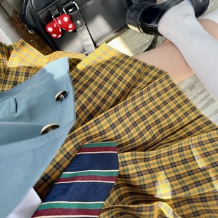 格裙半身裙A字裙百褶裙校供制服裙 正版 绊JK原创授权 向日葵