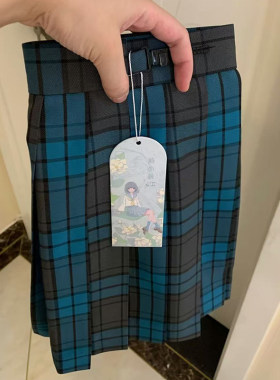【青木·燃火】正版新品洛小奈JK学院风校供感格裙半身裙百褶裙