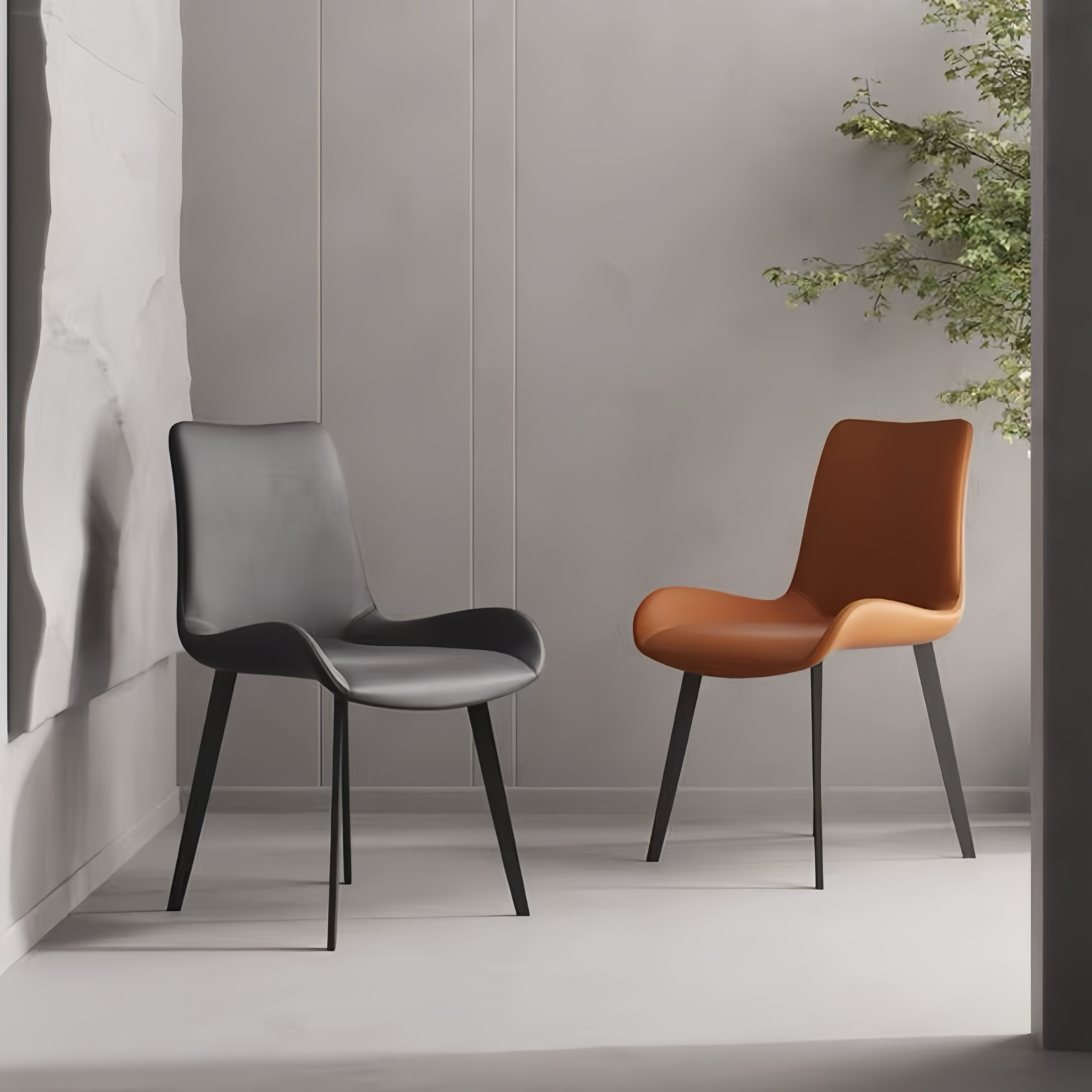 餐椅家用岛台佛山极简约椅子黑色轻奢靠背椅新款高级餐厅商用凳子