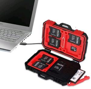 背包客高速读卡器卡盒SDTFCF单反相机手机内存卡收纳盒SD卡包