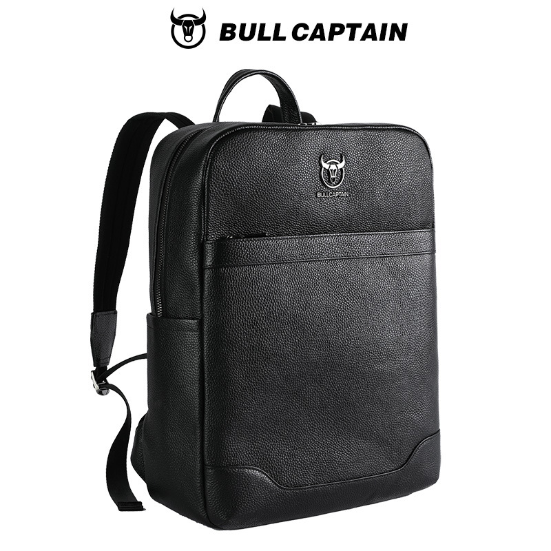 牛船长头层牛皮双肩包商务男士出差旅游真皮背包大容量商务电脑包
