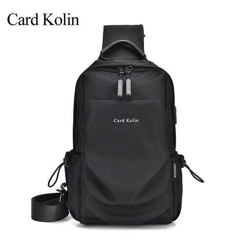 Card Kolin新款男包斜挎包男潮流新款简约男士单肩包时尚运动胸包