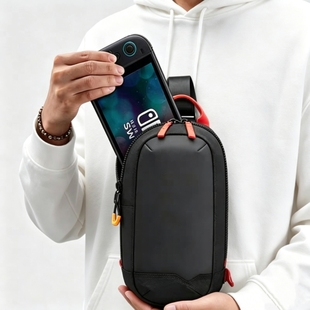 潮流新款胸包男士单肩斜挎包Switch2游戏机收纳包户外骑行小背包