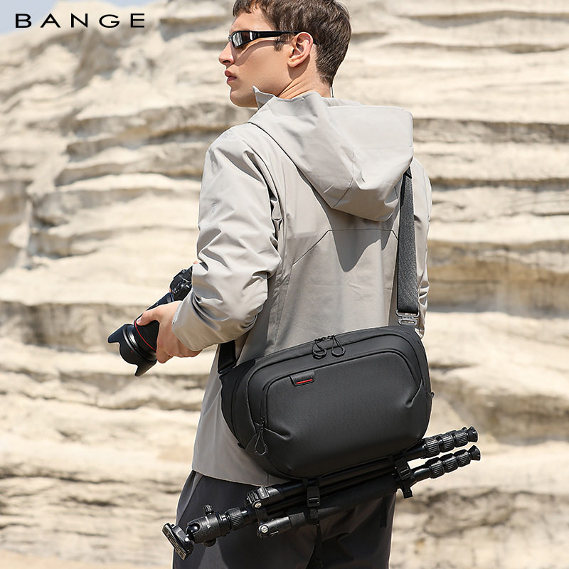 BANGE新品男士单反相机包便携式差旅数码包多功能两用收纳斜挎包