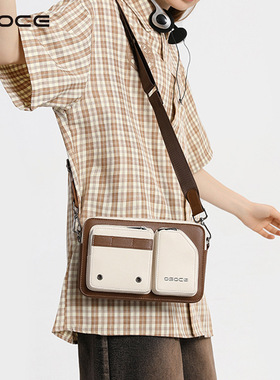 OSOCE英国斜挎包女生小挎包 新款男士通勤休闲小方包男女生单肩包